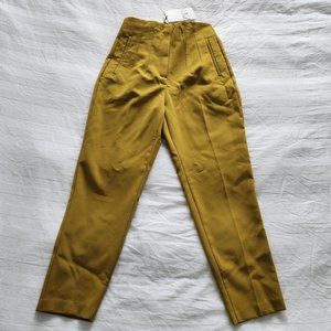 ZARA - High-waisted pants - Olive/Tan